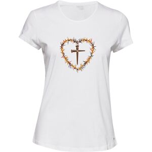 Gildan (XL) Crown of Thorns Heart Christian Cross Jesus White Ladies Women T Shirt Tee Gildan (XL) Crown of Thorns Heart Christian Cross Jesus White Ladies Women T Shirt Tee