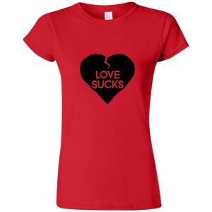 Gildan (Red, M) Love Sucks Broken Heart Lover Funny Joke Novelty Ladies Women T Shirt T Gildan (Red, M) Love Sucks Broken Heart Lover Funny Joke Novelty Ladies Women T Shirt T