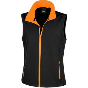 (L, Black / Orange) Result Core Womens/Ladies Printable Softshell Bodywarmer (L, Black / Orange) Result Core Womens/Ladies Printable Softshell Bodywarmer