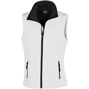 (L, White / Black) Result Core Womens/Ladies Printable Softshell Bodywarmer (L, White / Black) Result Core Womens/Ladies Printable Softshell Bodywarmer