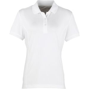 (S, White) Premier Womens/Ladies Coolchecker Short Sleeve Pique Polo T-Shirt (S, White) Premier Womens/Ladies Coolchecker Short Sleeve Pique Polo T-Shirt