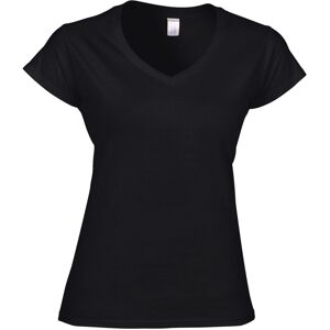 (M, Black) Gildan Womens/Ladies Soft Style V Neck T-Shirt (M, Black) Gildan Womens/Ladies Soft Style V Neck T-Shirt