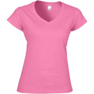 (M, Azalea) Gildan Ladies Soft Style Short Sleeve V-Neck T-Shirt (M, Azalea) Gildan Ladies Soft Style Short Sleeve V-Neck T-Shirt