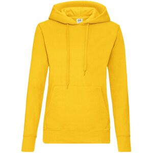 (XS, Sunflower) Fruit Of The Loom Ladies Lady Fit Hooded Sweatshirt / Hoodie (XS, Sunflower) Fruit Of The Loom Ladies Lady Fit Hooded Sweatshirt / Hoodie