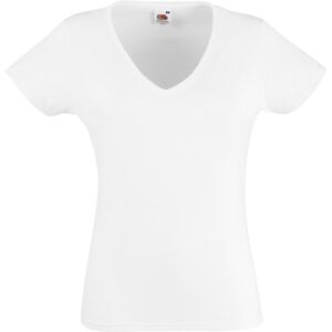 (M, White) Fruit Of The Loom Ladies Lady-Fit Valueweight V-Neck Short Sleeve T-S (M, White) Fruit Of The Loom Ladies Lady-Fit Valueweight V-Neck Short Sleeve T-S