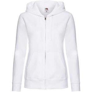 (XS, White) Fruit Of The Loom Ladies Lady-Fit Hooded Sweatshirt Jacket (XS, White) Fruit Of The Loom Ladies Lady-Fit Hooded Sweatshirt Jacket