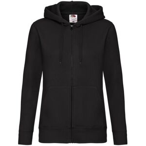 (XS, Black) Fruit Of The Loom Ladies Lady-Fit Hooded Sweatshirt Jacket (XS, Black) Fruit Of The Loom Ladies Lady-Fit Hooded Sweatshirt Jacket
