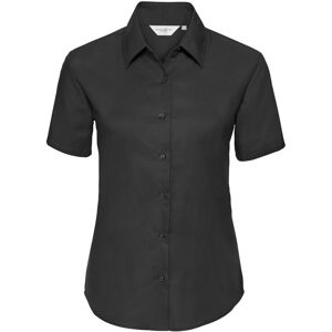 (4XL, Black) Russell Collection Ladies/Womens Short Sleeve Easy Care Oxford Shir (4XL, Black) Russell Collection Ladies/Womens Short Sleeve Easy Care Oxford Shir