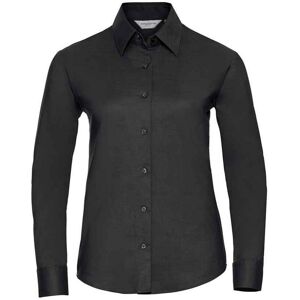 (XL, Black) Russell Womens/Ladies Oxford Easy-Care Long-Sleeved Shirt (XL, Black) Russell Womens/Ladies Oxford Easy-Care Long-Sleeved Shirt
