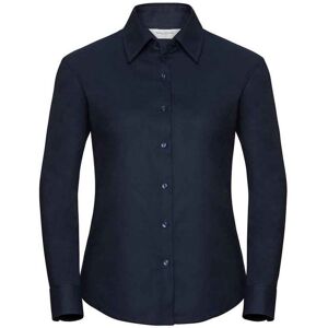 (XXL, Bright Navy) Russell Womens/Ladies Oxford Easy-Care Long-Sleeved Shirt (XXL, Bright Navy) Russell Womens/Ladies Oxford Easy-Care Long-Sleeved Shirt