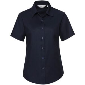 (2XL, Bright Navy) Russell Collection Ladies/Womens Short Sleeve Easy Care Oxfor (2XL, Bright Navy) Russell Collection Ladies/Womens Short Sleeve Easy Care Oxfor