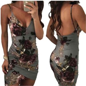 Unbranded (Gray, M) Women Sexy Summer Floral Bodycon Evening Party Cocktail Club Short Min Unbranded (Gray, M) Women Sexy Summer Floral Bodycon Evening Party Cocktail Club Short Min
