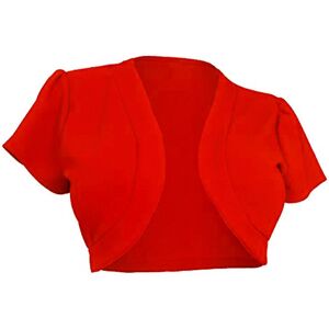 Unbranded (Red, XL) Ladies Fashion Sexy Short Sleeve Solid Color Knit Bolero Shrug Jackets Unbranded (Red, XL) Ladies Fashion Sexy Short Sleeve Solid Color Knit Bolero Shrug Jackets