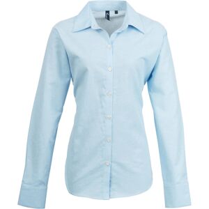 (12, Light Blue) Premier Womens/Ladies Signature Oxford Long Sleeve Work Shirt (12, Light Blue) Premier Womens/Ladies Signature Oxford Long Sleeve Work Shirt