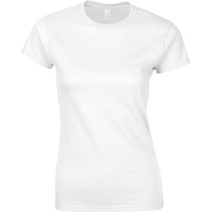 (14 UK, White) Gildan Womens/Ladies Ringspun Cotton Soft Touch Fitted T-Shirt (14 UK, White) Gildan Womens/Ladies Ringspun Cotton Soft Touch Fitted T-Shirt