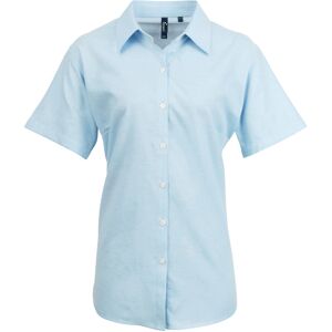 (18, Light Blue) Premier Womens/Ladies Signature Oxford Short Sleeve Work Shirt (18, Light Blue) Premier Womens/Ladies Signature Oxford Short Sleeve Work Shirt