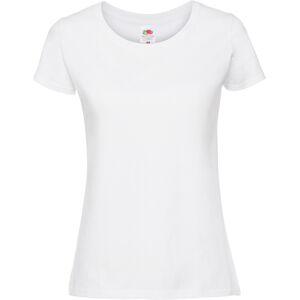 (12 UK, White) Fruit of the Loom Womens/Ladies Premium Ringspun Cotton T-Shirt (12 UK, White) Fruit of the Loom Womens/Ladies Premium Ringspun Cotton T-Shirt