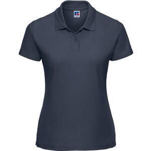 (10 UK, French Navy) Russell Womens/Ladies Classic Plain Polycotton Polo Shirt (10 UK, French Navy) Russell Womens/Ladies Classic Plain Polycotton Polo Shirt