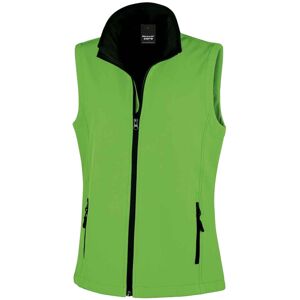 (L, Vivid Green/Black) Result Womens/Ladies Core Printable Soft Shell Bodywarmer (L, Vivid Green/Black) Result Womens/Ladies Core Printable Soft Shell Bodywarmer