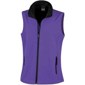(L, Purple/Black) Result Womens/Ladies Core Printable Soft Shell Bodywarmer (L, Purple/Black) Result Womens/Ladies Core Printable Soft Shell Bodywarmer