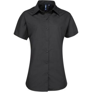 Premier Womens/Ladies Supreme Poplin Short-Sleeved Shirt Premier Womens/Ladies Supreme Poplin Short-Sleeved Shirt