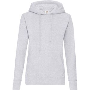 (S, Heather Grey) Fruit of the Loom Womens/Ladies Classic Hooded Lady Fit Sweats (S, Heather Grey) Fruit of the Loom Womens/Ladies Classic Hooded Lady Fit Sweats