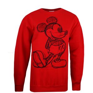 (S, Red) Disney Womens/Ladies Mickey Mouse Sketch Crew Neck Sweatshirt (S, Red) Disney Womens/Ladies Mickey Mouse Sketch Crew Neck Sweatshirt