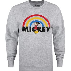 (S, Grey/Black) Disney Womens/Ladies Mickey Mouse Rainbow Sweatshirt (S, Grey/Black) Disney Womens/Ladies Mickey Mouse Rainbow Sweatshirt