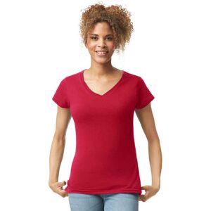 (M, Cherry Red) Gildan Womens/Ladies Soft Style V Neck T-Shirt (M, Cherry Red) Gildan Womens/Ladies Soft Style V Neck T-Shirt