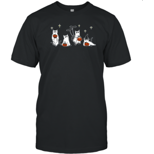 Gildan (XL) Halloween Cat , Ghost Black Cat Spooky Season T-Shirt Gildan (XL) Halloween Cat , Ghost Black Cat Spooky Season T-Shirt
