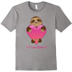 Gildan (XL) I Love Sloths Tshirt – Perfect Valentines Day Gift T-Shirt-Father's Day Gildan (XL) I Love Sloths Tshirt – Perfect Valentines Day Gift T-Shirt-Father's Day