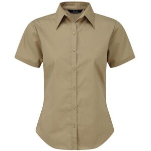 (8, Khaki) Premier Short Sleeve Poplin Blouse / Plain Work Shirt (8, Khaki) Premier Short Sleeve Poplin Blouse / Plain Work Shirt