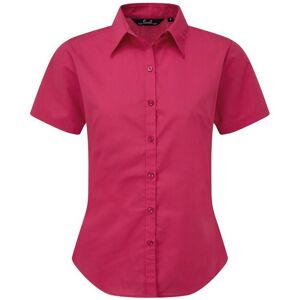 (26, Hot Pink) Premier Short Sleeve Poplin Blouse / Plain Work Shirt (26, Hot Pink) Premier Short Sleeve Poplin Blouse / Plain Work Shirt