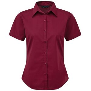 (8, Burgundy) Premier Short Sleeve Poplin Blouse / Plain Work Shirt (8, Burgundy) Premier Short Sleeve Poplin Blouse / Plain Work Shirt