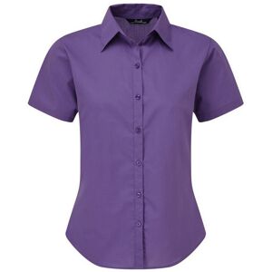 (6, Purple) Premier Short Sleeve Poplin Blouse / Plain Work Shirt (6, Purple) Premier Short Sleeve Poplin Blouse / Plain Work Shirt