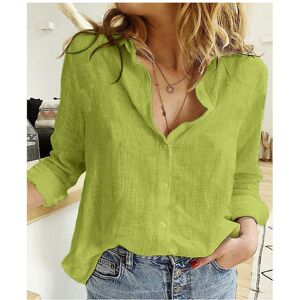 Maxpower (Green, 5XL) Oversized Women Loose Cotton Linen Blouse Summer Fashion Lady Turn Maxpower (Green, 5XL) Oversized Women Loose Cotton Linen Blouse Summer Fashion Lady Turn