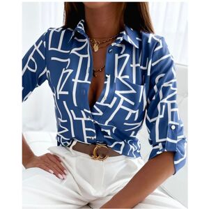 Maxpower (Blue, XL) Elegant Women Blouse Spring and Autumn Temperament Top Long Sleeve St Maxpower (Blue, XL) Elegant Women Blouse Spring and Autumn Temperament Top Long Sleeve St