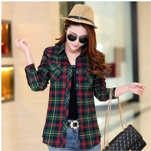 Maxpower (8866-20, XL) Asian size Cotton Blouse Women's Plaid Shirt Grid Spring Autumn Bl Maxpower (8866-20, XL) Asian size Cotton Blouse Women's Plaid Shirt Grid Spring Autumn Bl