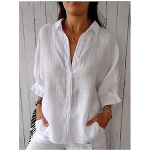 Maxpower (WHITE, XXL) Elegant Chic Women's Blouse Casual Top Spring Summer Fashion Loose Maxpower (WHITE, XXL) Elegant Chic Women's Blouse Casual Top Spring Summer Fashion Loose