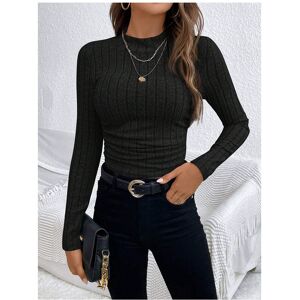 Maxpower (Black, XS) Women's T-Shirts Autumn Fashion Plain Elasticity Long Sleeve Crew Ne Maxpower (Black, XS) Women's T-Shirts Autumn Fashion Plain Elasticity Long Sleeve Crew Ne