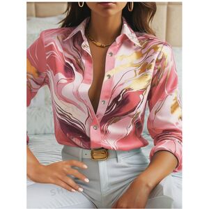 Maxpower (pink, L) Shirts & Blouses Spring And Autumn Fashion New Long Sleeve Lapel Loose Maxpower (pink, L) Shirts & Blouses Spring And Autumn Fashion New Long Sleeve Lapel Loose