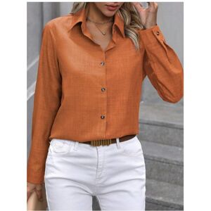 Maxpower (Orange, S) Spring Autumn New Fashion Color Combination Long-sleeved Lapel Women Maxpower (Orange, S) Spring Autumn New Fashion Color Combination Long-sleeved Lapel Women