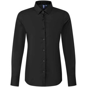 (3XL, Black) Premier Womens/Ladies Recyclight Poplin Long-Sleeved Shirt (3XL, Black) Premier Womens/Ladies Recyclight Poplin Long-Sleeved Shirt
