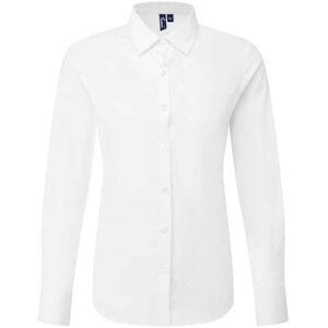 (XXL, White) Premier Womens/Ladies Recyclight Poplin Long-Sleeved Shirt (XXL, White) Premier Womens/Ladies Recyclight Poplin Long-Sleeved Shirt