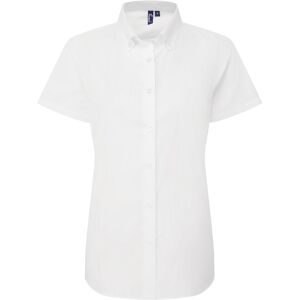 (5XL, White) Premier Womens/Ladies Supreme Oxford Short-Sleeved Formal Shirt (5XL, White) Premier Womens/Ladies Supreme Oxford Short-Sleeved Formal Shirt