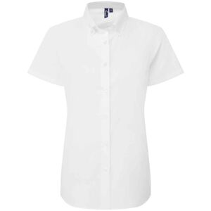(XXS, White) Premier Womens/Ladies Supreme Oxford Short-Sleeved Formal Shirt (XXS, White) Premier Womens/Ladies Supreme Oxford Short-Sleeved Formal Shirt
