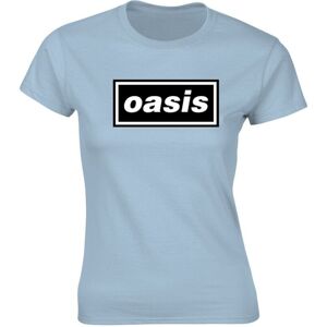 (M, Light Blue) Oasis Womens/Ladies Decca Logo T-Shirt (M, Light Blue) Oasis Womens/Ladies Decca Logo T-Shirt