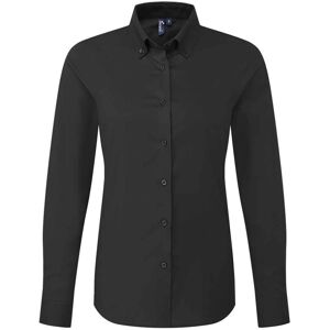 (3XL, Black) Premier Womens/Ladies Supreme Oxford Long-Sleeved Formal Shirt (3XL, Black) Premier Womens/Ladies Supreme Oxford Long-Sleeved Formal Shirt