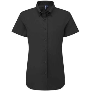 (XL, Black) Premier Womens/Ladies Supreme Oxford Short-Sleeved Formal Shirt (XL, Black) Premier Womens/Ladies Supreme Oxford Short-Sleeved Formal Shirt