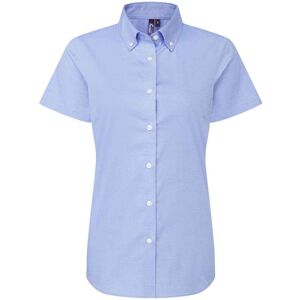 (M, Oxford Blue) Premier Womens/Ladies Supreme Oxford Short-Sleeved Formal Shirt (M, Oxford Blue) Premier Womens/Ladies Supreme Oxford Short-Sleeved Formal Shirt